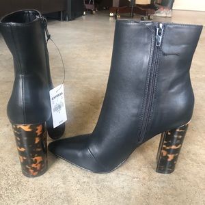 Tortoise Heeled Booties
